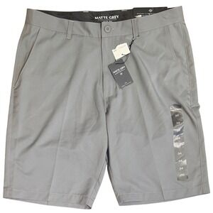 NWT Matte Grey Mens Grey Trekker Golf Shorts Water Resistant Stretch Size 34